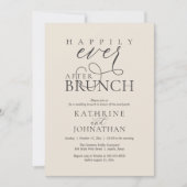 Happily Ever After Brunch Post Wedding Elopement Kaart (Voorkant)