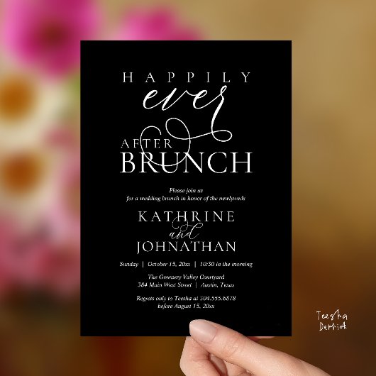 Happily Ever After Brunch Post Wedding Elopement Kaart