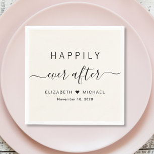 Happily Ever After Crème Trouw Servet