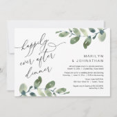 Happily Ever After Dinner, Elopement, Groene decor Kaart (Voorkant)