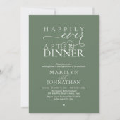 Happily Ever After Dinner Modern Wedding Reception Kaart (Voorkant)