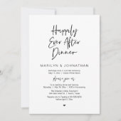 Happily Ever After Dinner Modern Wedding Reception Kaart (Voorkant)