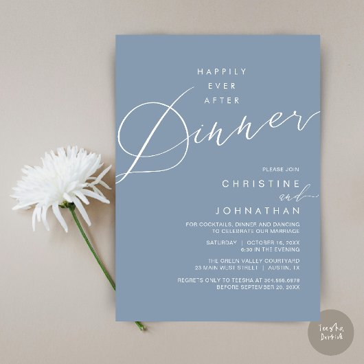 Happily Ever After Dinner Wedding Reception Dinner Kaart