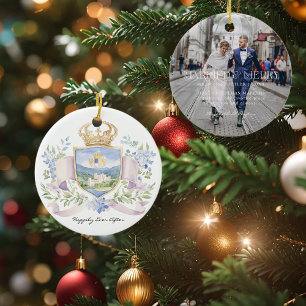 Happily Ever After Eerste kerst getrouwd met Cre Keramisch Ornament