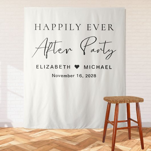 Happily Ever After Feest Crème Trouwreceptie Wandkleed