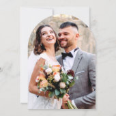 Happily Ever After Feest Elopement Foto Boog Kaart (Achterkant)