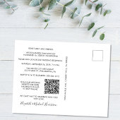 Happily Ever After Feest Foto QR Code Trouwen Aankondigingskaart