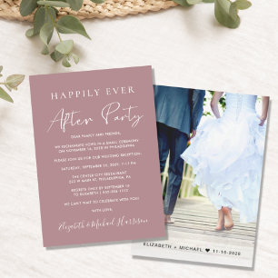 Happily Ever After Feest Foto Stofrozen Roze Trouw Aankondiging