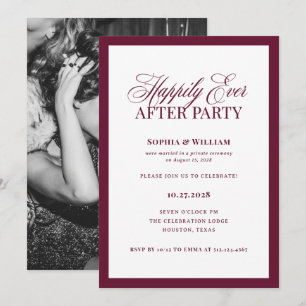 Happily Ever After Feest Gauw Getrouwd Ontvangst Kaart