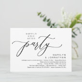 Happily Ever After Feest Huwelijksvlucht Diner Kaart (Staand voorkant)