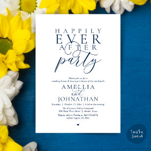 Happily Ever After Feest Huwelijksvlucht Diner Kaart