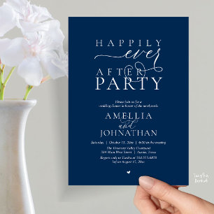 Happily Ever After Feest Huwelijksvlucht Diner Kaart