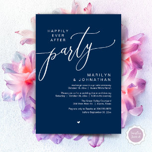 Happily Ever After Feest Huwelijksvlucht Diner Kaart
