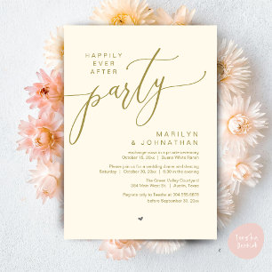 Happily Ever After Feest Huwelijksvlucht Diner Kaart
