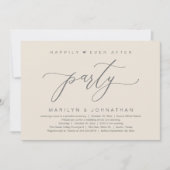 Happily Ever After Feest Huwelijksvlucht Diner Kaart (Voorkant)
