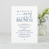 Happily Ever After Feest Huwelijksvlucht Diner Kaart (Staand voorkant)