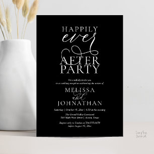 Happily Ever After Feest, Klasse Trouwreceptie Kaart