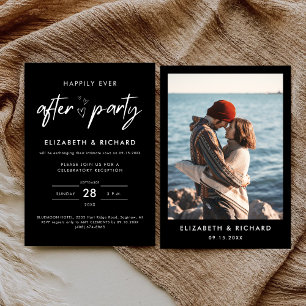Happily Ever After Feest Minimaal Huwelijksfeest Kaart