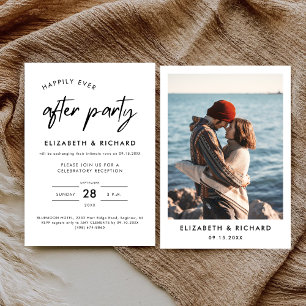 Happily Ever After Feest Minimaal Huwelijksfeest Kaart