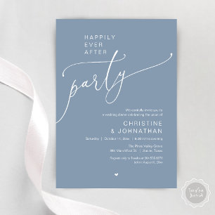 "Happily Ever After Feest" Modern Huwelijksdiner Kaart