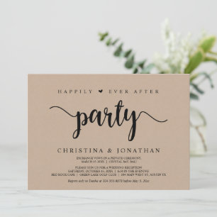 Happily Ever After-feest, Modern Kraft, Elopement Kaart