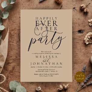 Happily Ever After Feest, Moderne Klasse Trouwfees Kaart