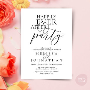 Happily Ever After Feest, Moderne Klasse Trouwfees Kaart