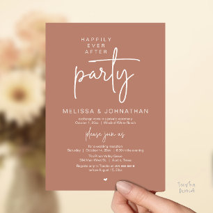 Happily Ever After Feest, Moderne Trouwreceptie Kaart