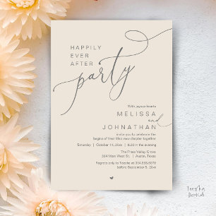 Happily Ever After Feest, Romantisch Huwelijksdine Kaart