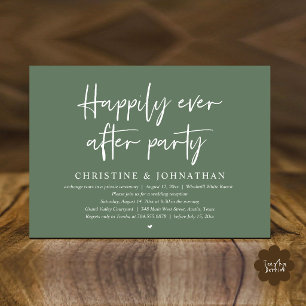 Happily Ever After Feest, Sage Trouw Elopement Kaart