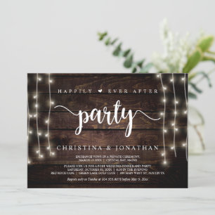 Happily Ever After-feest, slingerlichtjes, elopeme Kaart