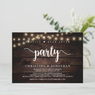 Happily Ever After-feest, slingerlichtjes, elopeme Kaart