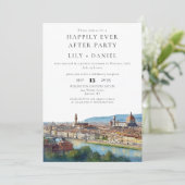 Happily Ever After Florence Italy Wedding Kaart (Staand voorkant)