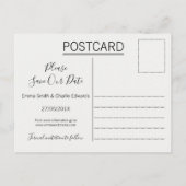 Happily Ever After Foto Save The Date Ansichtkaart Aankondigingskaart (Achterkant)