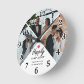 Happily Ever After Fotocollage voor moderne stelle Ronde Klok (Hoek)