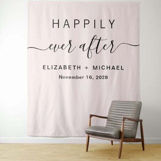 Happily Ever After Fotohokje Roze Wandkleed (In situ)