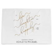 Happily Ever After Gold Calligrafie Script Naam Groot Cadeauzakje (Voorkant)
