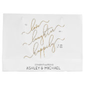 Happily Ever After Gold Calligrafie Script Naam Groot Cadeauzakje (Achterkant)