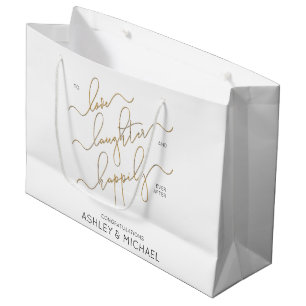 Happily Ever After Gold Calligraphy Script Naam Groot Cadeauzakje