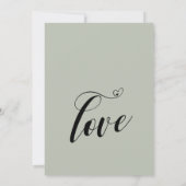 Happily Ever After Hearts Sage Ontvangst Kaart (Achterkant)