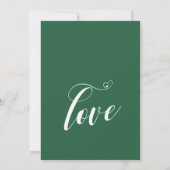 Happily Ever After Hearts Script Groene Ontvangst Kaart (Achterkant)