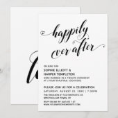 Happily Ever After Hearts Script Ontvangst Alleen Kaart (Voorkant / Achterkant)