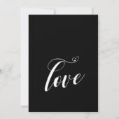 Happily Ever After Hearts Script Zwart Ontvangstka Kaart (Achterkant)