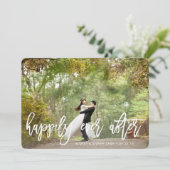 Happily Ever After | huwelijksaankondiging Kaart (Staand voorkant)