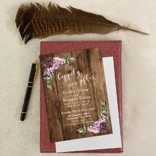 Happily Ever After Landelijke Bloemen Ontvangst On Kaart