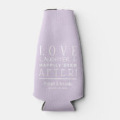 Happily Ever After LAVENDER Bruiloft Flesjeskoeler (Voorkant)