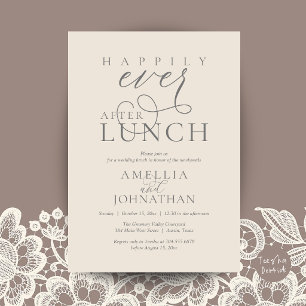 Happily Ever After Lunch Klasse Trouwontvluchting Kaart