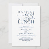 Happily Ever After Lunch Modern Wedding Elopement Kaart (Voorkant)