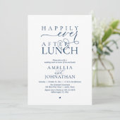 Happily Ever After Lunch Modern Wedding Elopement Kaart (Staand voorkant)