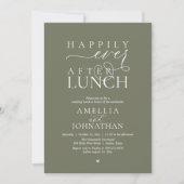 Happily Ever After Lunch Moderne Trouwvlucht Kaart (Voorkant)